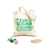 AILOONG Iscrizione Parole Segni Fuoco Frase Borsa tote in tela grezza Tessuto spesso 340g/m² Utilizzabile come borsa porta attrezzi