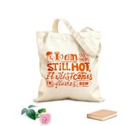 AILOONG Iscrizione Parole Segni Fuoco Frase Borsa tote in tela grezza Tessuto spesso 340g/m² Utilizzabile come borsa porta attrezzi