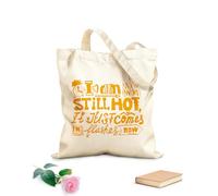 AILOONG Iscrizione Parole Segni Fuoco Frase Borsa tote in tela grezza Tessuto spesso 340g/m² Utilizzabile come borsa porta attrezzi