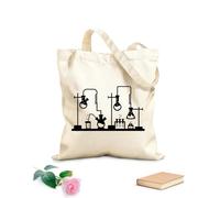 AILOONG Laboratorio chimico Laboratorio di scienze i chimica Borsa tote in tela Tessuto spesso 12 once Sostituisce lo zaino scolastico 25x30cm Piccola