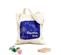 AILOONG Mappa delle isole Hawaii Palm Tropical Borsa della spesa in tela di cotone Tessuto spesso 340g/m² Utilizzabile come borsa regalo