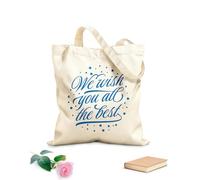 AILOONG Messaggio di addio Borsa in tela con fondo rinforzato Tessuto spesso 340g/m² Utilizzabile come borsa regalo