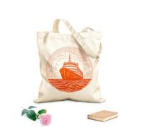 AILOONG Nave da crociera sul mare Borse a tracolla in tela di cotone Tessuto spesso 340g/m² Utilizzabile come borsa porta attrezzi