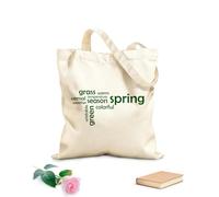 AILOONG Nuvola di parole Primavera Borse a tracolla in tela di cotone Tessuto spesso 340g/m² Utilizzabile come borsa porta attrezzi