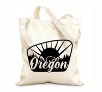 AILOONG Oregon State con splendida vista Borse a tracolla in tela di cotone Tessuto spesso 12 once Utilizzabile come borsa porta attrezzi 35x40cm Grande