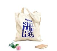 AILOONG Parole Iscrizione Pietra Frase Cuore Borsa tote in tela grezza Tessuto spesso 340g/m² Utilizzabile come borsa porta attrezzi