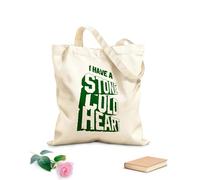 AILOONG Parole Iscrizione Pietra Frase Cuore Borsa tote in tela grezza Tessuto spesso 340g/m² Utilizzabile come borsa porta attrezzi