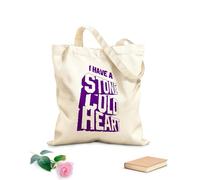 AILOONG Parole Iscrizione Pietra Frase Cuore Borsa tote in tela grezza Tessuto spesso 340g/m² Utilizzabile come borsa porta attrezzi