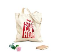 AILOONG Parole Iscrizione Pietra Frase Cuore Borsa tote in tela grezza Tessuto spesso 340g/m² Utilizzabile come borsa porta attrezzi