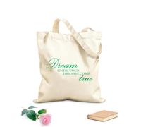 AILOONG Parole motivazionali che diventano realtà Borsa tote in tela grezza Tessuto spesso 340g/m² Utilizzabile come borsa porta attrezzi