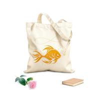 AILOONG Pesci nell'acqua Borse a tracolla in tela di cotone Tessuto spesso 340g/m² Utilizzabile come borsa porta attrezzi