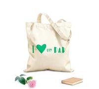 AILOONG Sacchetti portaoggetti in poliestere e cotone amo la citazione di mio padre Tessuto spesso 340g/m² Scritta personalizzabile