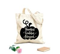 AILOONG Sacchetti portaoggetti in poliestere e cotone grato riconoscente benedetto Tessuto spesso 12 once Scritta personalizzabile 25x30cm Piccola