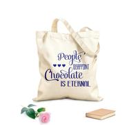 AILOONG Sacchetti portaoggetti in poliestere e cotone le persone deludono il cioccolato è una citazione eterna Tessuto spesso 340g/m² Scritta personalizzabile