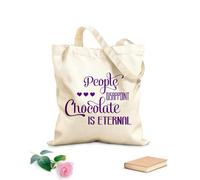 AILOONG Sacchetti portaoggetti in poliestere e cotone le persone deludono il cioccolato è una citazione eterna Tessuto spesso 340g/m² Scritta personalizzabile