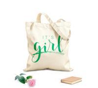 AILOONG Sacchetti portaoggetti in poliestere e cotone lettere scritte a mano è una ragazza Tessuto spesso 340g/m² Scritta personalizzabile