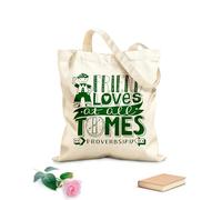 AILOONG Sacchetti portaoggetti in poliestere e cotone lettering a mano che un amico ama in ogni momento Tessuto spesso 340g/m² Scritta personalizzabile