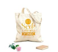 AILOONG Sacchetti portaoggetti in poliestere e cotone lettering a mano con versetto della Bibbia cerca e tu Tessuto spesso 340g/m² Scritta personalizzabile