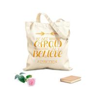 AILOONG Sacchetti portaoggetti in poliestere e cotone lettering a mano non aver paura, credi solo Tessuto spesso 340g/m² Scritta personalizzabile