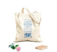 AILOONG Sacchetti portaoggetti in poliestere e cotone l'uomo che scrive a mano guarda l'aspetto esteriore Tessuto spesso 340g/m² Scritta personalizzabile