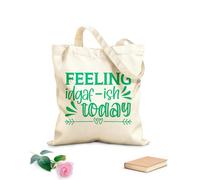 AILOONG Sacchetti portaoggetti in poliestere e cotone mi sento un po' sfigato oggi Tessuto spesso 340g/m² Scritta personalizzabile