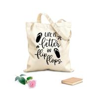 AILOONG Sacchetti portaoggetti in poliestere e cotone set di lettere estive con citazioni scritte a mano Tessuto spesso 12 once Scritta personalizzabile 31x36cm Media