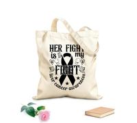 AILOONG Sacchetti portaoggetti in poliestere e cotone Tessuto spesso 12 once La sua lotta è la mia Scritta personalizzabile 31x36cm Media