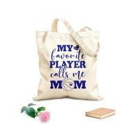 AILOONG Sacchetti portaoggetti in poliestere e cotone Tessuto spesso 340g/m² il mio giocatore preferito mi chiama mamma citazione basket Scritta personalizzabile