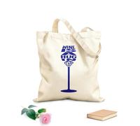 AILOONG Sacchetti portaoggetti in poliestere e cotone Tessuto spesso 340g/m² Il vino è un abbraccio nel bicchiere Scritta personalizzabile