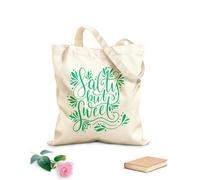 AILOONG Sacchetti portaoggetti in poliestere e cotone Tessuto spesso 340g/m² lettere salate ma dolci Scritta personalizzabile