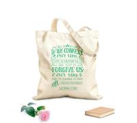AILOONG Sacchetti portaoggetti in poliestere e cotone Tessuto spesso 340g/m² lettering a mano se confessiamo i nostri peccati lui Scritta personalizzabile