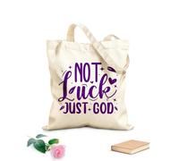 AILOONG Sacchetti portaoggetti in poliestere e cotone Tessuto spesso 340g/m² non è fortuna, è solo il disegno di Dio Scritta personalizzabile