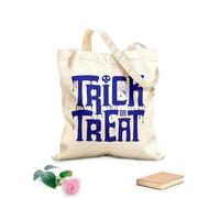AILOONG Sacchetti portaoggetti in poliestere e cotone Tessuto spesso 340g/m² striscione dolcetto o scherzetto con gocce Scritta personalizzabile