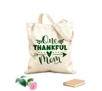 AILOONG Sacchetti portaoggetti in poliestere e cotone Tessuto spesso 340g/m² un messaggio tipografico di gratitudine per una mamma Scritta personalizzabile
