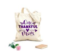 AILOONG Sacchetti portaoggetti in poliestere e cotone Tessuto spesso 340g/m² un messaggio tipografico di gratitudine per una mamma Scritta personalizzabile