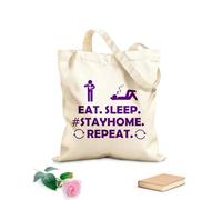 AILOONG Scritta Stai a casa contro il virus Borsa tote in tela grezza Tessuto spesso 340g/m² Utilizzabile come borsa porta attrezzi