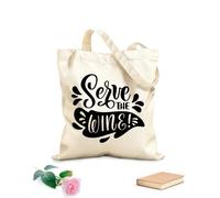 AILOONG Servire il vino Borse shopper riutilizzabili Tessuto spesso 12 once Pieghevole 31x36cm Media