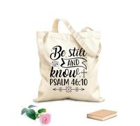 AILOONG Sii fermo e conosci il Salmo Borse shopper riutilizzabili Tessuto spesso 12 once Pieghevole 35x40cm Grande