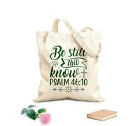 AILOONG Sii fermo e conosci il Salmo Borse shopper riutilizzabili Tessuto spesso 340g/m² Pieghevole