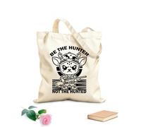 AILOONG Sii il cacciatore, non la preda Borse a tracolla in tela di cotone Tessuto spesso 12 once Utilizzabile come borsa porta attrezzi 35x40cm Grande