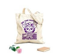 AILOONG Sii il cacciatore, non la preda Borse a tracolla in tela di cotone Tessuto spesso 340g/m² Utilizzabile come borsa porta attrezzi