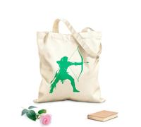 AILOONG silhouette di elfo o elfi razza mitica da gioco arciere che tiene solo un arco Borsa regalo in tela per vino Tessuto spesso 340g/m² Abbinabile agli abiti