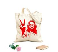 AILOONG Simbolo di pace di Gesù, figlio di Dio Borse shopper riutilizzabili Tessuto spesso 340g/m² Pieghevole