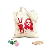 AILOONG Simbolo di pace di Gesù, figlio di Dio Borse shopper riutilizzabili Tessuto spesso 340g/m² Pieghevole