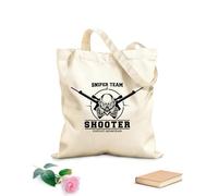 AILOONG Sniper Team Shooter Instinct Adventure Borse a tracolla in tela di cotone Tessuto spesso 12 once Utilizzabile come borsa porta attrezzi 31x36cm Media