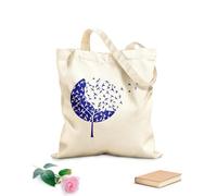 AILOONG Stormo di uccelli, albero della foresta, stile gotico, rondini Borsa della spesa in tela di cotone Tessuto spesso 340g/m² Utilizzabile come borsa regalo