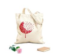 AILOONG Stormo di uccelli, albero della foresta, stile gotico, rondini Borsa della spesa in tela di cotone Tessuto spesso 340g/m² Utilizzabile come borsa regalo