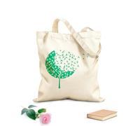 AILOONG Stormo di uccelli, albero della foresta, stile gotico, rondini Borsa della spesa in tela di cotone Tessuto spesso 340g/m² Utilizzabile come borsa regalo