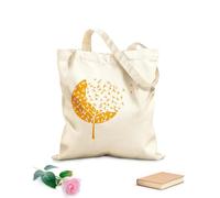 AILOONG Stormo di uccelli, albero della foresta, stile gotico, rondini Borsa della spesa in tela di cotone Tessuto spesso 340g/m² Utilizzabile come borsa regalo