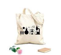 AILOONG Tavolo scolastico, aula per adolescenti, laboratorio di chimica Borsa tote in tela Tessuto spesso 12 once Sostituisce lo zaino scolastico 31x36cm Media